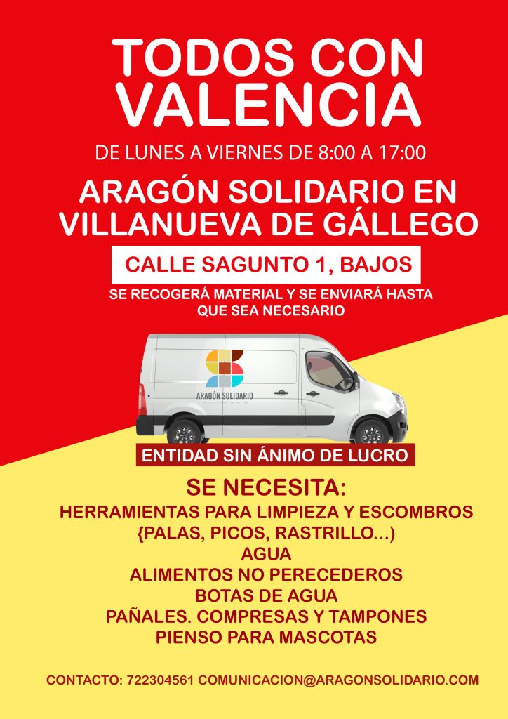 Recogida de alimentos para la Dana en Zaragoza